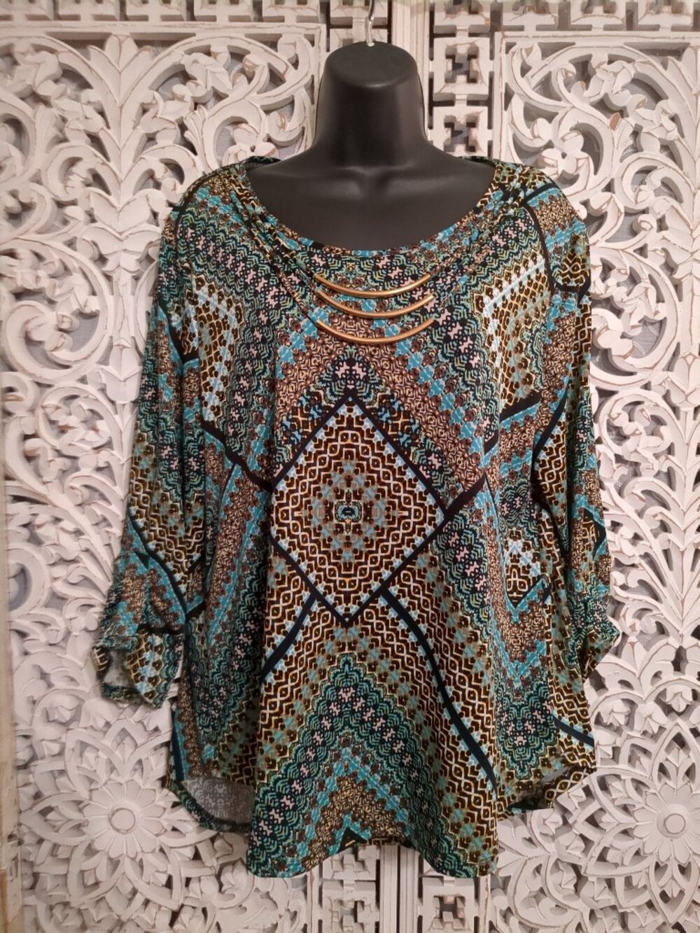🏵🌻🏵🌻🏵 P2P 21.5" Mid Length Sleeve Tunic Top